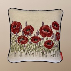 Coussin Coquelicots & Lavande