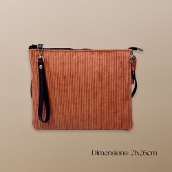 Sac Pochette Velours Côtelé R