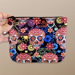 Pochette Plate Velours Calaveras