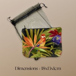 Pochette Plate Velours Green Velours